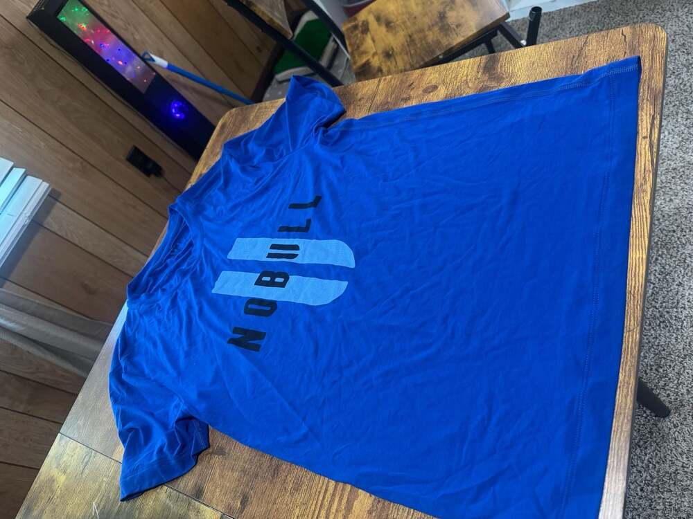 NOBULL Blue Short Sleeve Logo Athletic T-Shirt Size Men’s S